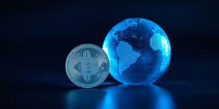 Cryptocurrency depicted within the broader global financial markets